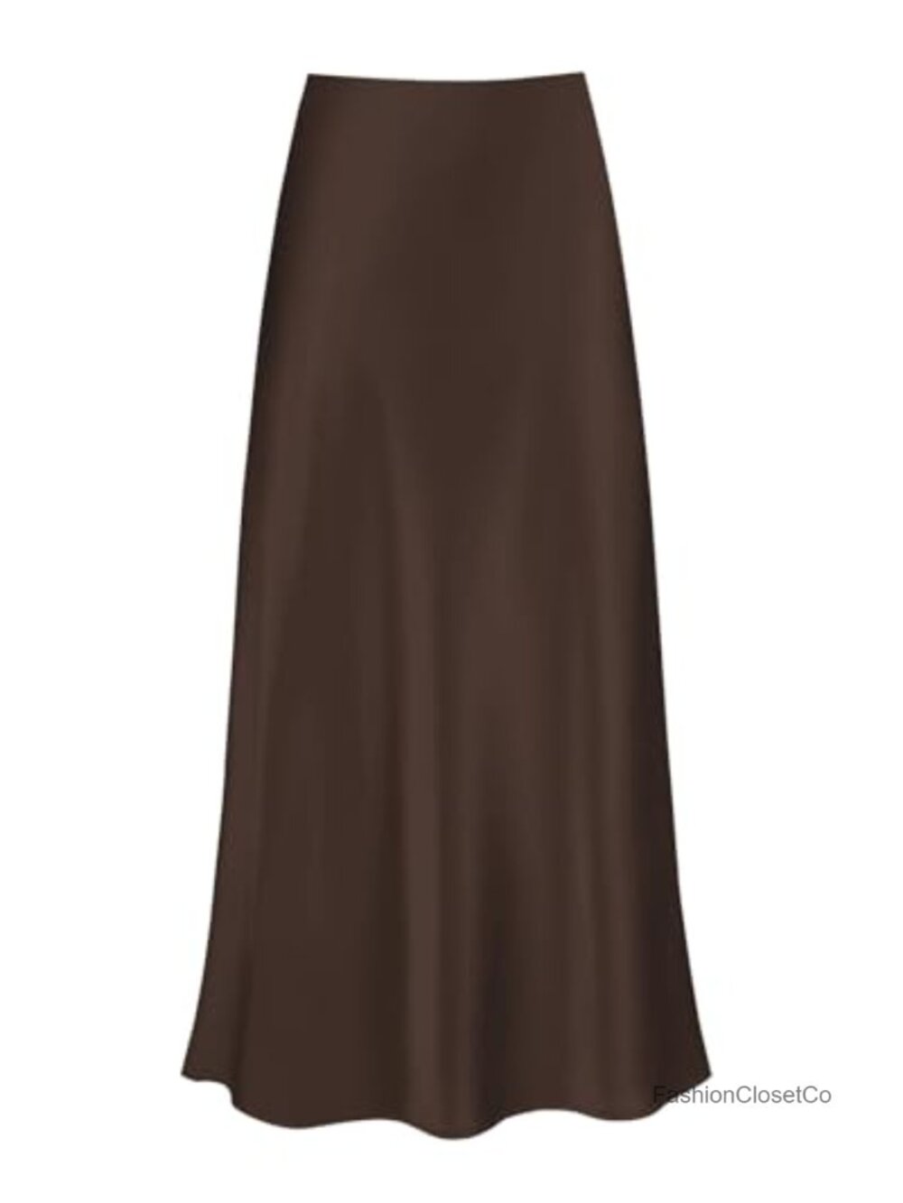 Women's Satin Maxi Skirt High Waist Silk Long Polka Dot Skirts
